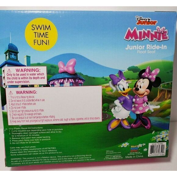 Disney Minnie Mouse Junior Ride-In Float Seat Fun 0-3 Years Swim Inflatable Ring - Picture 2 of 7